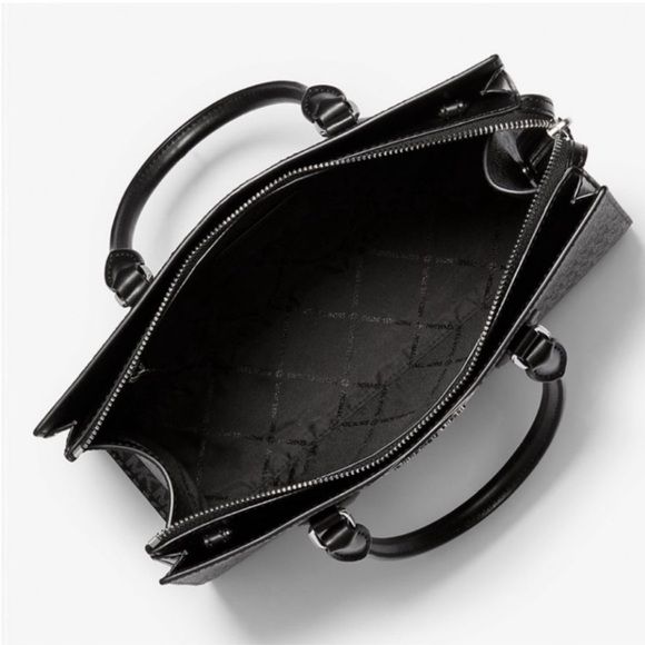 Michael Kors Sheila MediumSignature Logo and
Metallic Satchel Crossbody - Picture 4 of 12